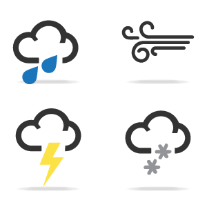 Picture of bad weather icons